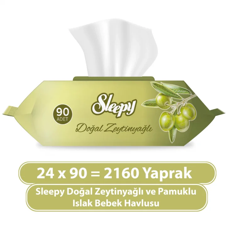 Doğal Zeytinyağlı Islak Havlu (24 X 90 Adet)