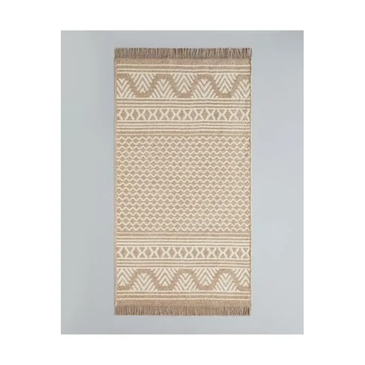 Dokuma Kilim 80X150 Cm Açık Krem - Kahve