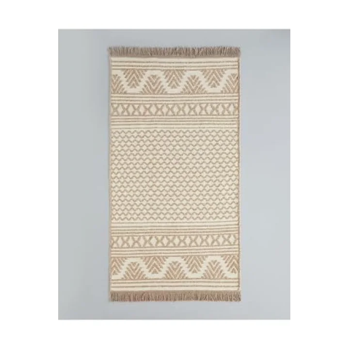 Dokuma Kilim 80X150 Cm Açık Krem - Kahve