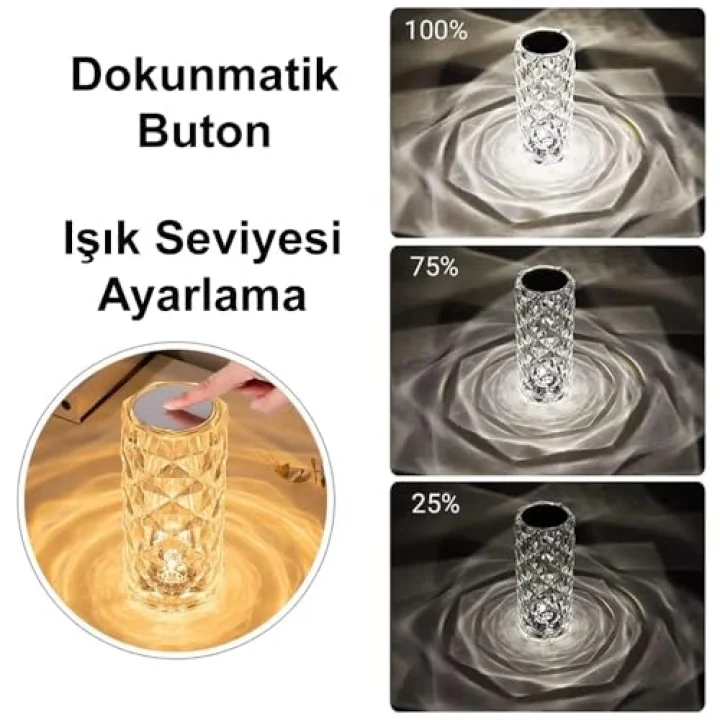 Dokunmatik 3 Renk USB Kablolu LED Masa Lambası GT-CL15