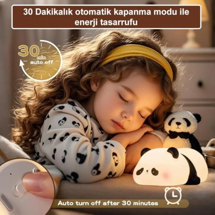 Dokunmatik Silikon Panda Gece Lambası/GT-CL17