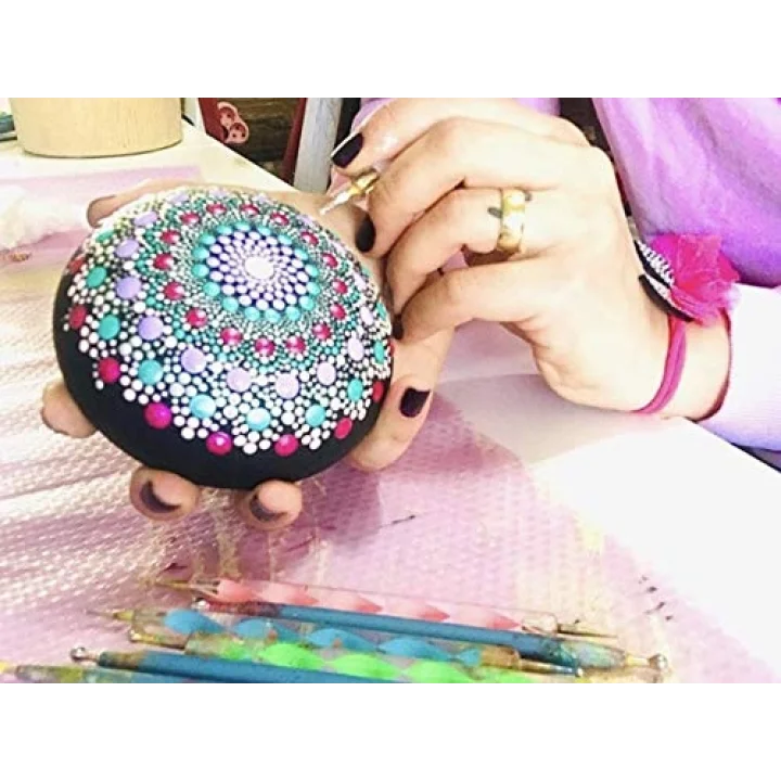 Dot Taş Görünümlü Ahşap 10 * 10 cm
