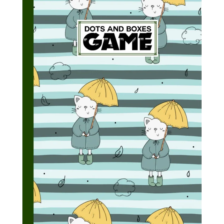 Dots And Boxes Game: Premium Cat Cover Dots And Boxes Game, A Classic Strategy Game - Large and Small Playing Squares, 120 Pages, size 8 x 10 by Werner Schmitt