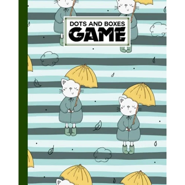 Dots And Boxes Game: Premium Cat Cover Dots And Boxes Game, A Classic Strategy Game - Large and Small Playing Squares, 120 Pages, size 8 x 10 by Werner Schmitt