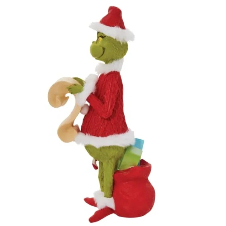 Dr. Seuss The Grinch Checking His List Heykelcik, 22 cm, Çok Renkli