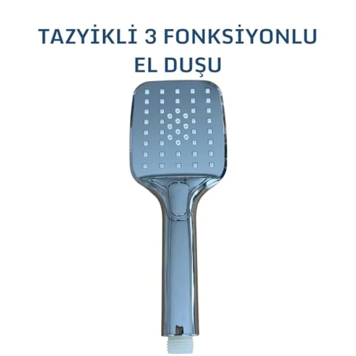 Drom Harmoni Paslanmaz Krom Tepe Duş Seti 5 Yıl Garantili
