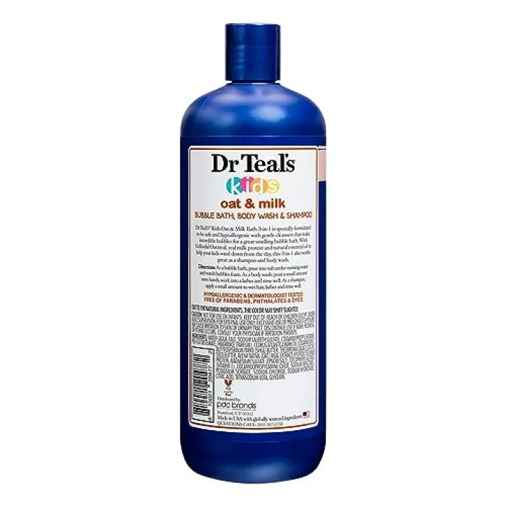 Dr.Teals Kids Oat & Milk 3In1 Banyo Köpüğü + Vücut Şampuanı + Şampuan 591Ml