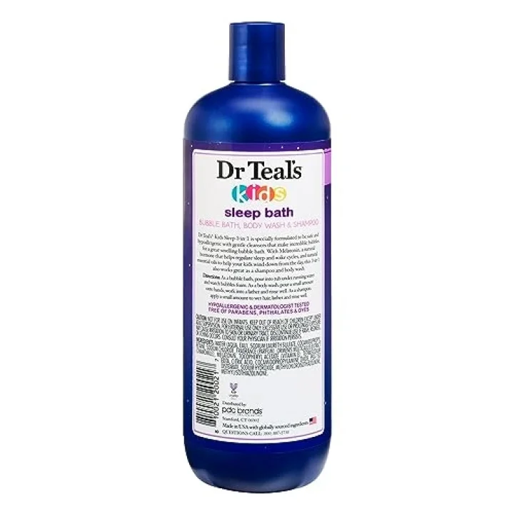 Dr.Teals Kids Sleep Bath 3in1 Banyo Köpüğü + Vücut Şampuanı + Şampuan 591ML
