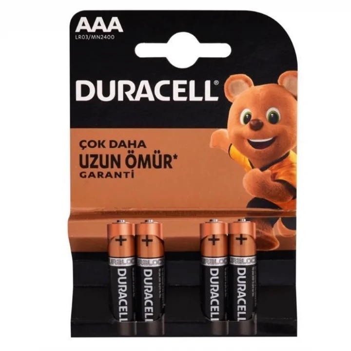 Mey İthalat® Duracell Alkalin Pil AAA 4 lü Paket