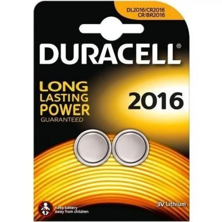Mey İthalat® Duracell CR 2016 Lityum Pil 3 Volt 2 li Paket