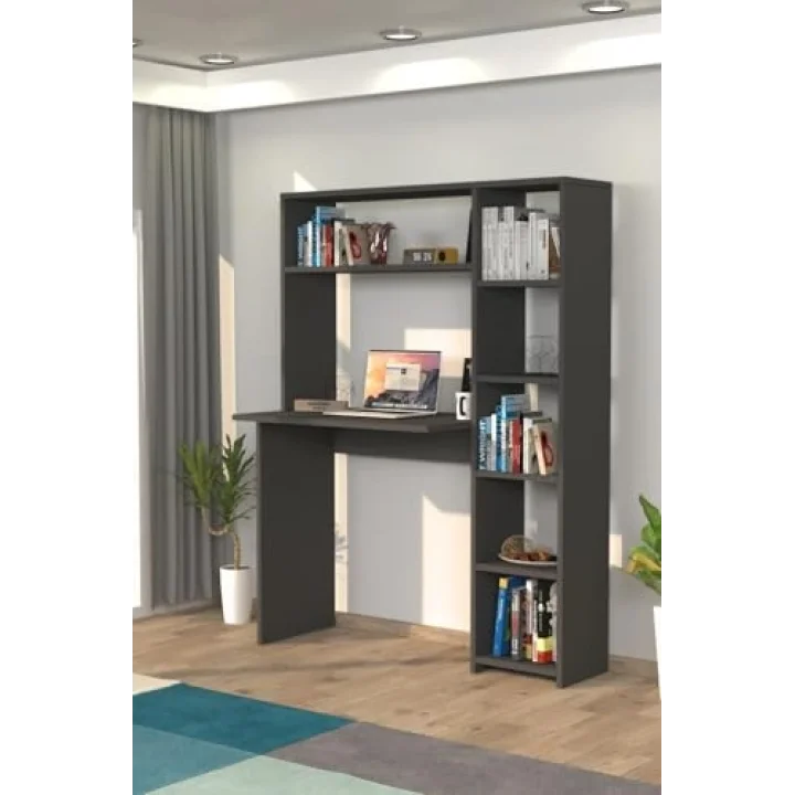 Duru Kitaplıklı Çalışma Masası Antrasit