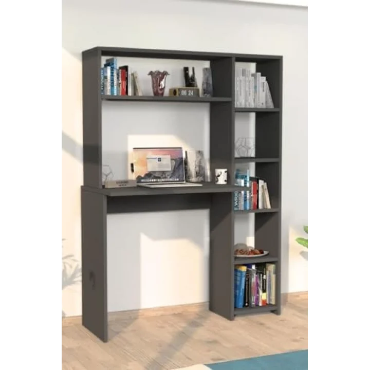 Duru Kitaplıklı Çalışma Masası Antrasit