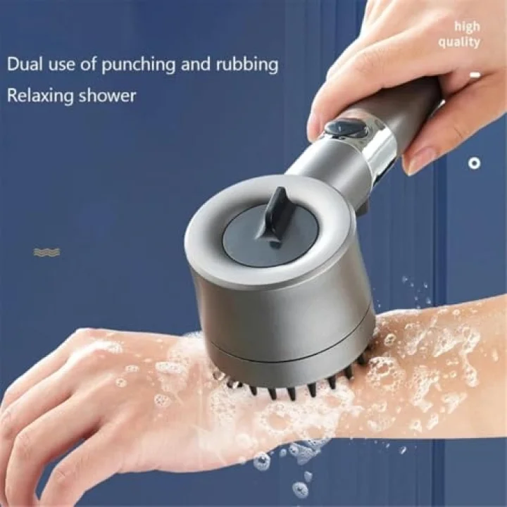 Duş Başlığı Masajlı Uçlu, Su Stop Tuşlu,Filtreli 3 Fonksiyonlu El Duş,%30 Su Tasarruflu Handshower, Massage Handshower