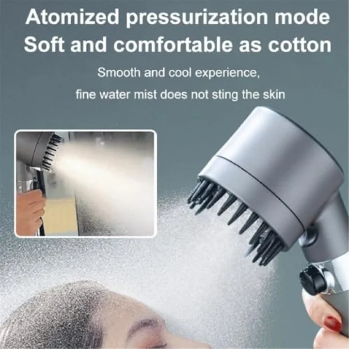 Duş Başlığı Masajlı Uçlu, Su Stop Tuşlu,Filtreli 3 Fonksiyonlu El Duş,%30 Su Tasarruflu Handshower, Massage Handshower