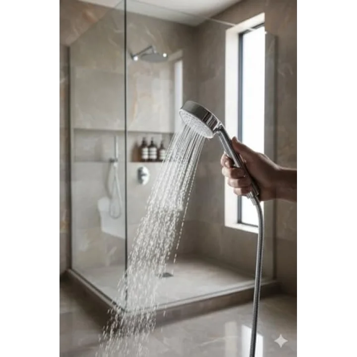 Duş Başlığı – Yüksek Basınçlı Su Tasarruflu Banyo Shower Head, Kireç Önleyici Filtreli 3 Kademeli Ayarlanabilir Sprey, Evrensel Bağlantı