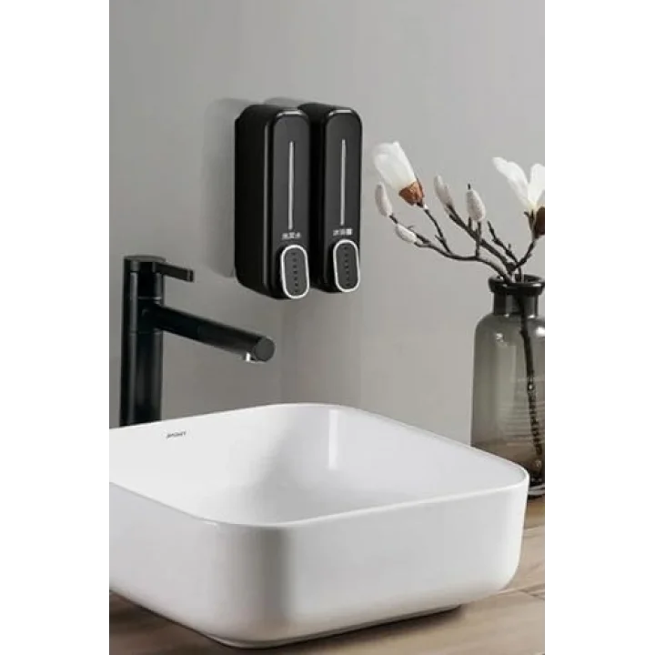 Duvara Monte 350Ml Beyaz Sabunluk Sıvı Banyo El Duş Jeli Şampuan Dağıtıcısı 1450