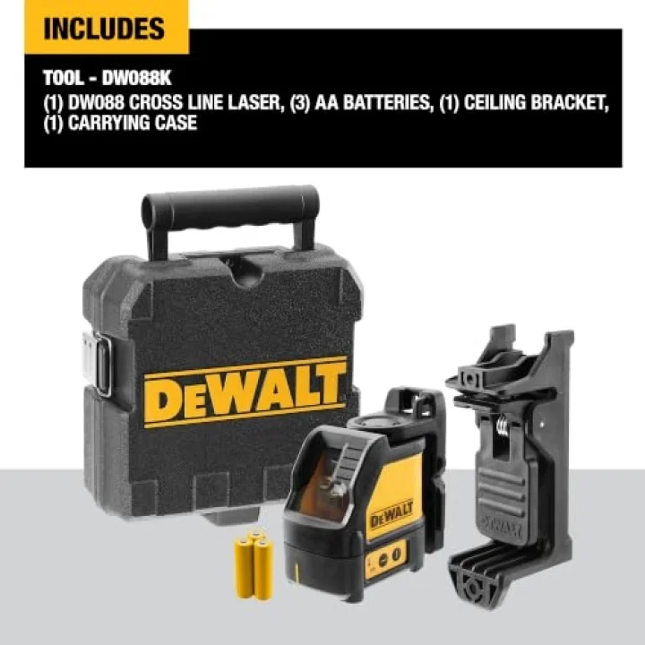 DW088K/XJ Lazer Distomat, 0.3 Mm/M Hizalama, Sarı/Siyah