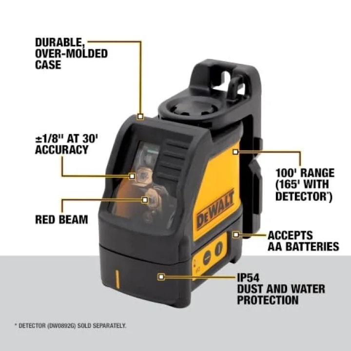 DW088K/XJ Lazer Distomat, 0.3 Mm/M Hizalama, Sarı/Siyah