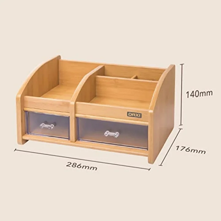 DX-404 BAMBU DESENLİ AHŞAP KALEMLİK, MASAÜSTÜ DÜZENLEYİCİ