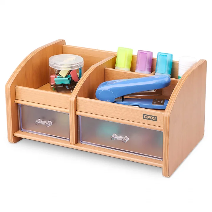 DX-404 BAMBU DESENLİ AHŞAP KALEMLİK, MASAÜSTÜ DÜZENLEYİCİ