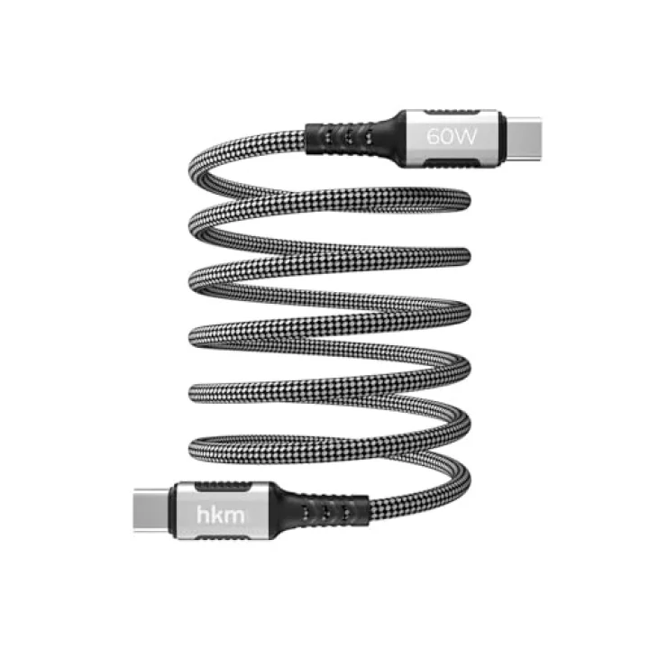 DYNAMIC 60W hızlı şarj, Mıknatıslı, Type-C to Type-C Şarj ve Data Aktarım Kablosu, 1 metre, Siyah