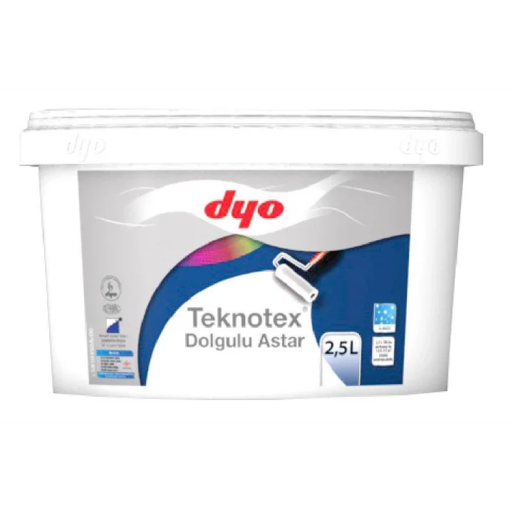 Mey İthalat®  Teknotex Dolgulu Dış Cephe Astarı 2,5 Litre Beyaz