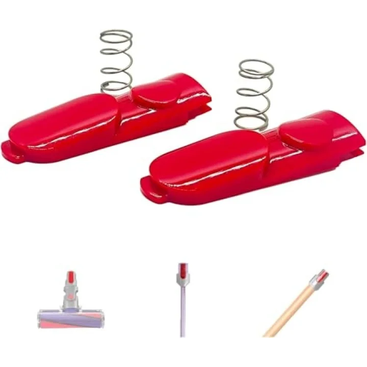 Dyson V8, V10, V11, V15 ile Uyumlu Boru ve Emici Başlık Butonu, Yaylı Mandal