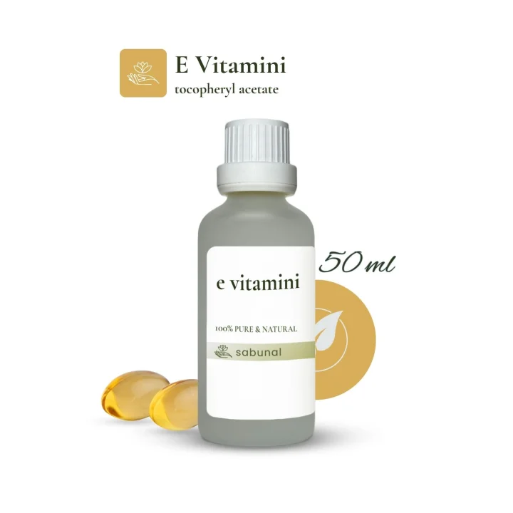 E Vitamini 50 ml - Saç ve Cilt Bakımı İçin, Yaşlanma Karşıtı Doğal Vitamin