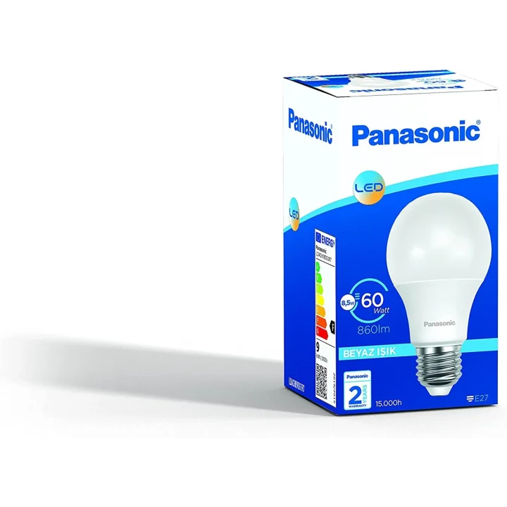 E27 Led Lamba, Beyaz Işık (6500K), 8.5W, 860 Lümen