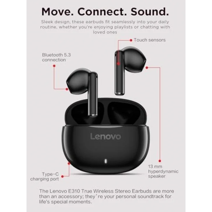 E310 True Wireless Stereo Kulaklık Siyah