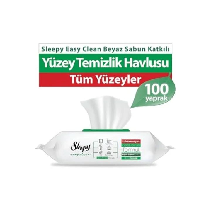 Easy Clean Yüzey Temizlik Havlusu 100lü ve Arap Sabunu Katkılı 100 lü