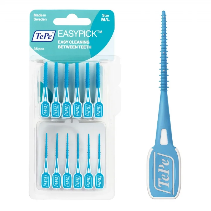 EasyPick Kürdan, Mavi, ISO M-L, 36 adet, Seyahat Çantası Dahil