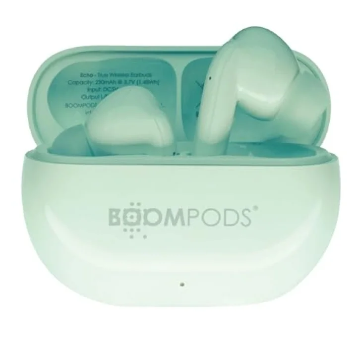 Echobuds Gerçek Kablosuz Kulaklık - Dahili Mikrofonlu Bluetooth Kulak Tomurcukları, 19 Saat Çalma Süresi, Geri Dönüştürülmüş Plastikten Kulak İçi Kulaklıklar, Müzik ve Çağrılar için IPX4 Suya