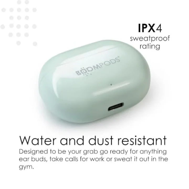 Echobuds Gerçek Kablosuz Kulaklık - Dahili Mikrofonlu Bluetooth Kulak Tomurcukları, 19 Saat Çalma Süresi, Geri Dönüştürülmüş Plastikten Kulak İçi Kulaklıklar, Müzik ve Çağrılar için IPX4 Suya