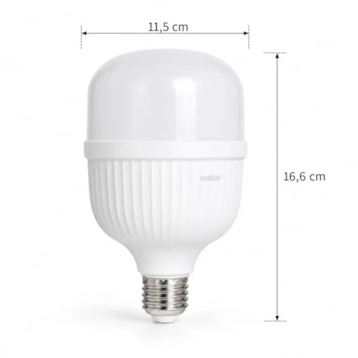 Ecolite 36W LED Ampul – 200W Eşdeğeri | E27 Duy, 3000K Sarı Işık, 3800 Lümen | Enerji Tasarruflu Jumbo LED Ampul | AC 220V, 166x115mm