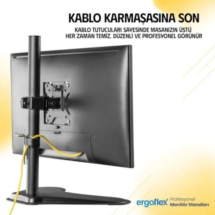 EF71 Steel Design 2-8 kg Tek Kol Asansörlü 13-32 Desktop Monitör Standı