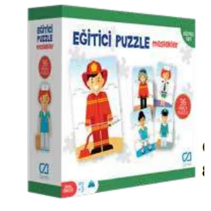 Eğitici Puzzle - Meslekler
