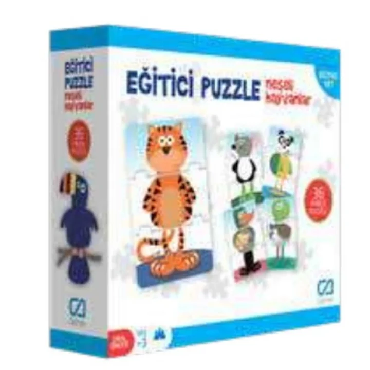 Eğitici Puzzle - Neşeli Hayvanlar