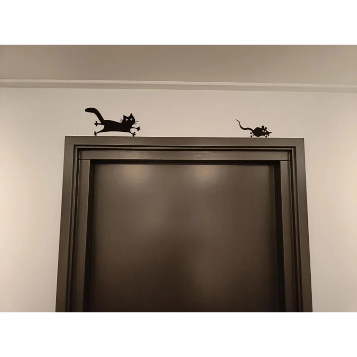 Eğlenceli Kedi ve Fare Duvar Dekorasyonu