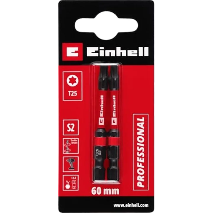Einhell Torx bits uç 60 mm T25 S2 2 adet - 49132180