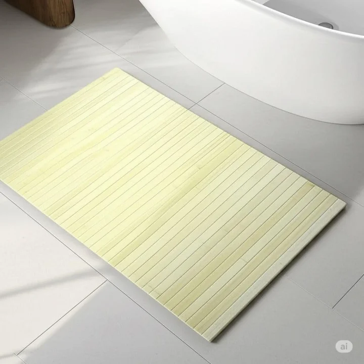 Eko Bath Serisi 50x80 cm Doğal Bambu Banyo Paspası