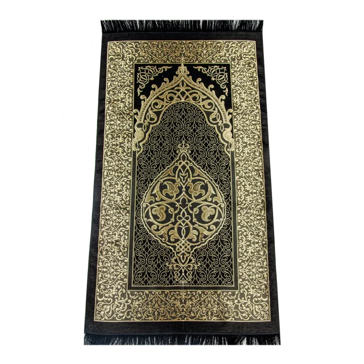 Ekonomik Osmanlı Tafta Seccade - 0150 (Siyah)