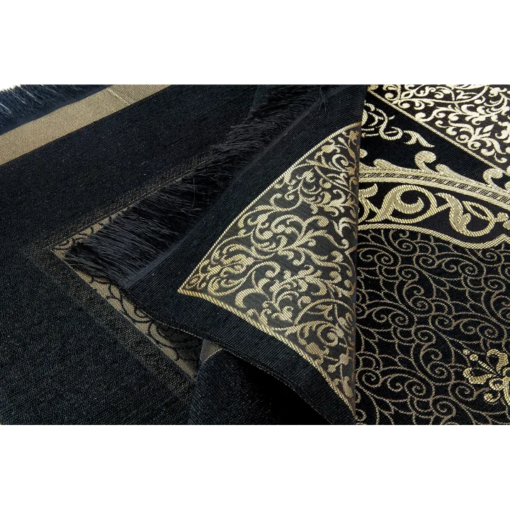 Ekonomik Osmanlı Tafta Seccade - 0150 (Siyah)