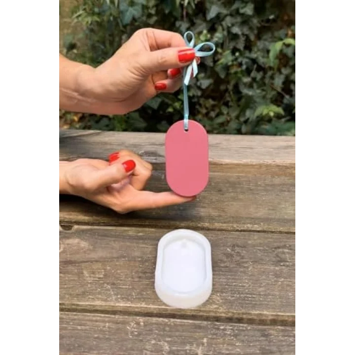 Elips Koku Tableti Silikon Mum Kalıbı