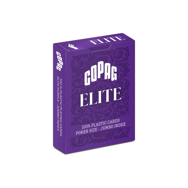 Elite%100 Plastik Oyun Kartları, Poker Boyu Jumbo Endeks Tek Deste, Mor