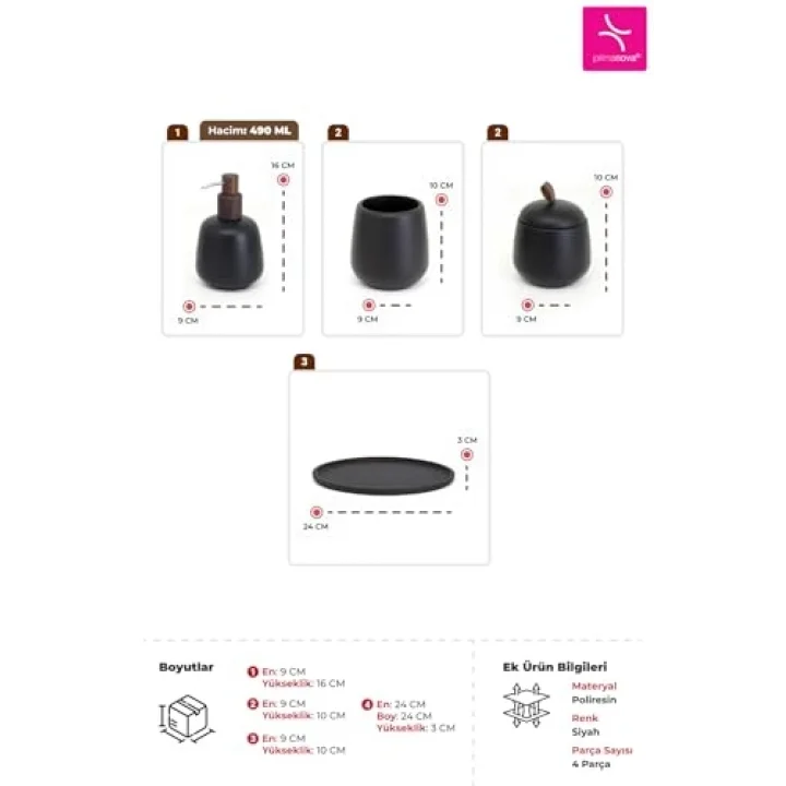 Elite Banyo Seti 4 Parça