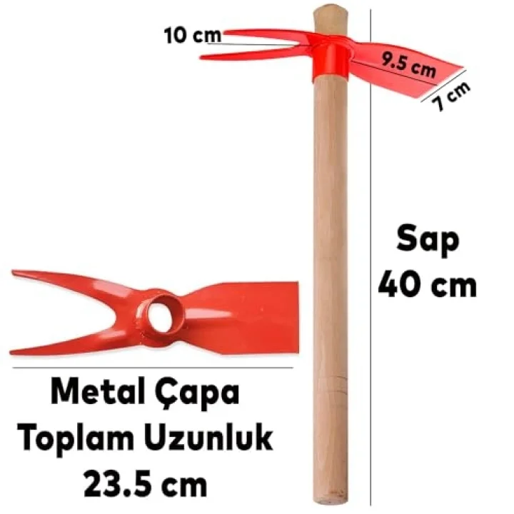 Eltos Ec002 Saplı Çatal Çapa Bahçe El Çapası 40 cm