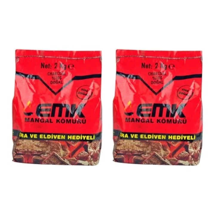 EMK Mangal Kömürü, 2 Kg Paket, 2li Set