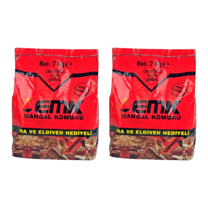 EMK Mangal Kömürü, 2 Kg Paket, 2li Set