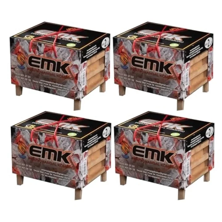 EMK Pratik Mangal Kömürü, 2 kg, 4lü Paket